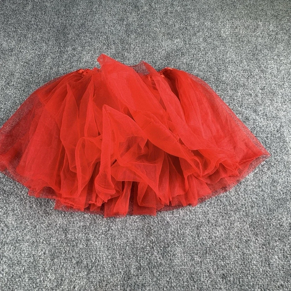 Dancina Tutu Skirt Girls 8-13 Red Tulle Ballet Dance Costume Halloween